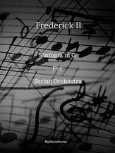 Frederick II Sinfonia in G Orchestra sheet music cover